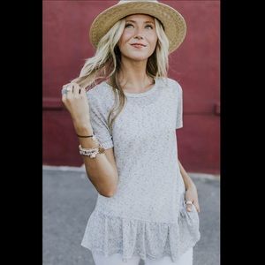 ROOLEE Derian Texture Peplum Top